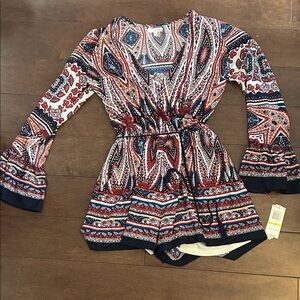 GB Girls Multicolor Patterned Jumpsuit